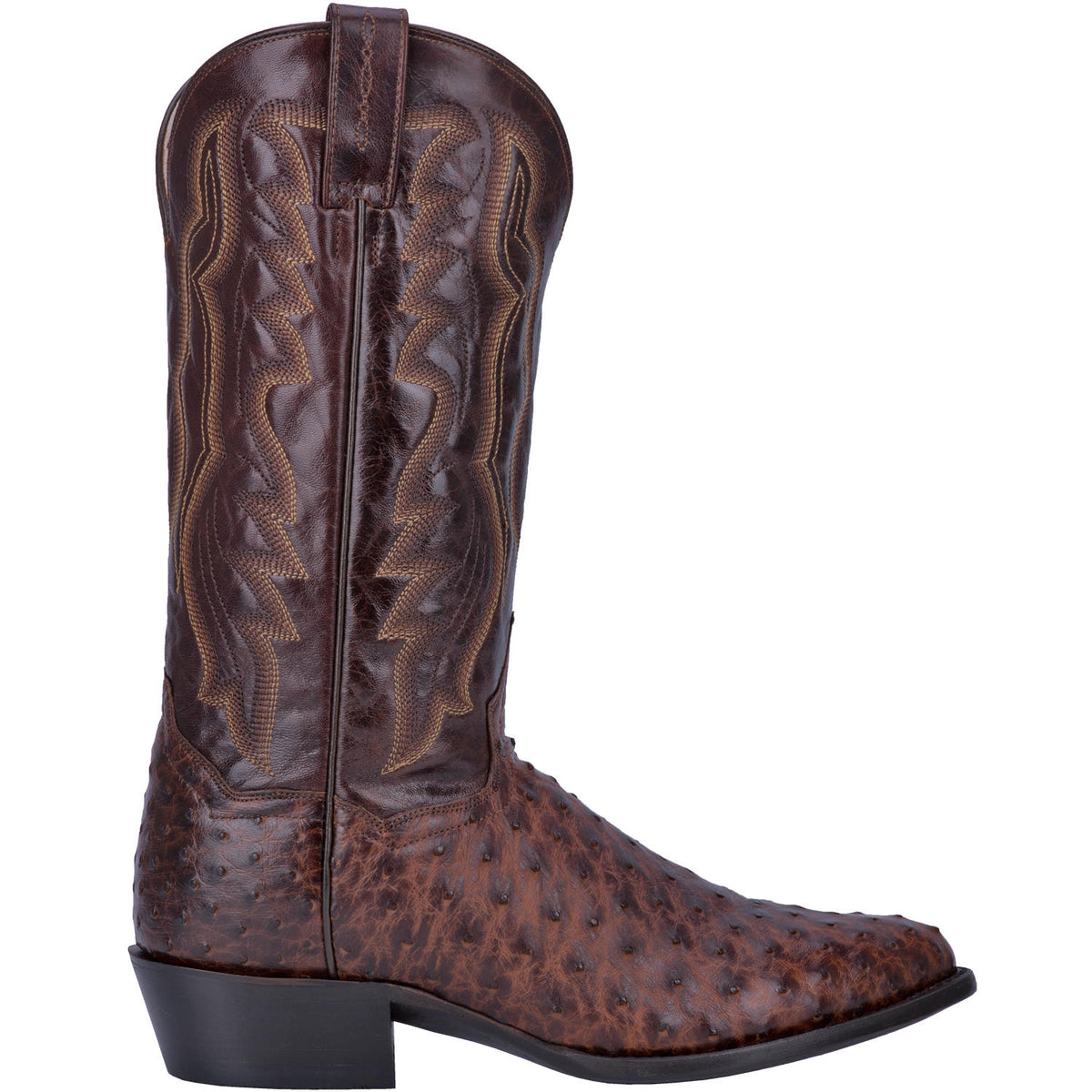 DAN POST PERSHING 13" WESTERN OSTRICH LEATHER BOOTS DP3016