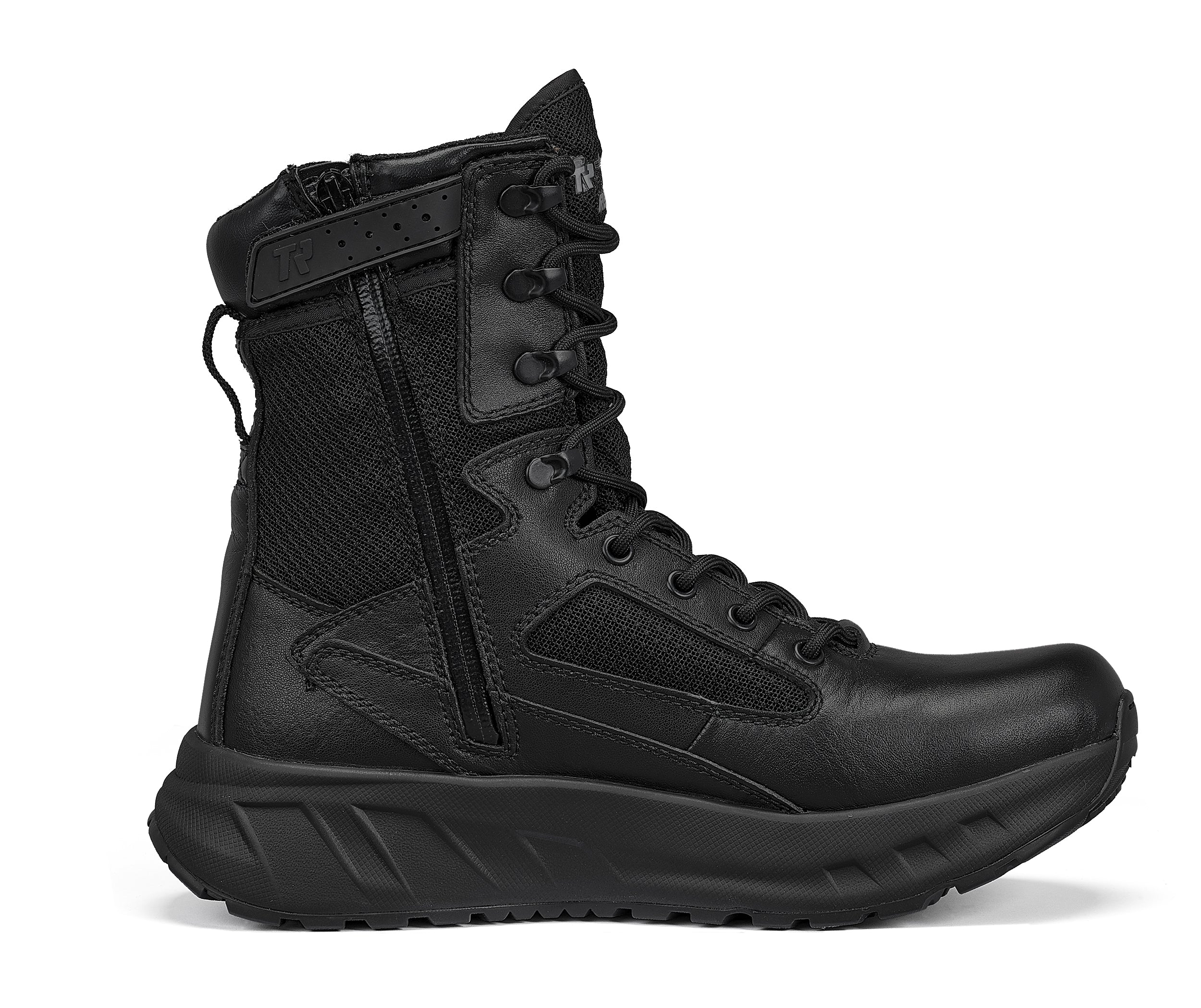 Belleville, Men's, 8", FATT MAXX™, MAXX8Z, Maximalist Side-Zip Tactical Boot, Black, 4, Regular, MAXX8Z 040R