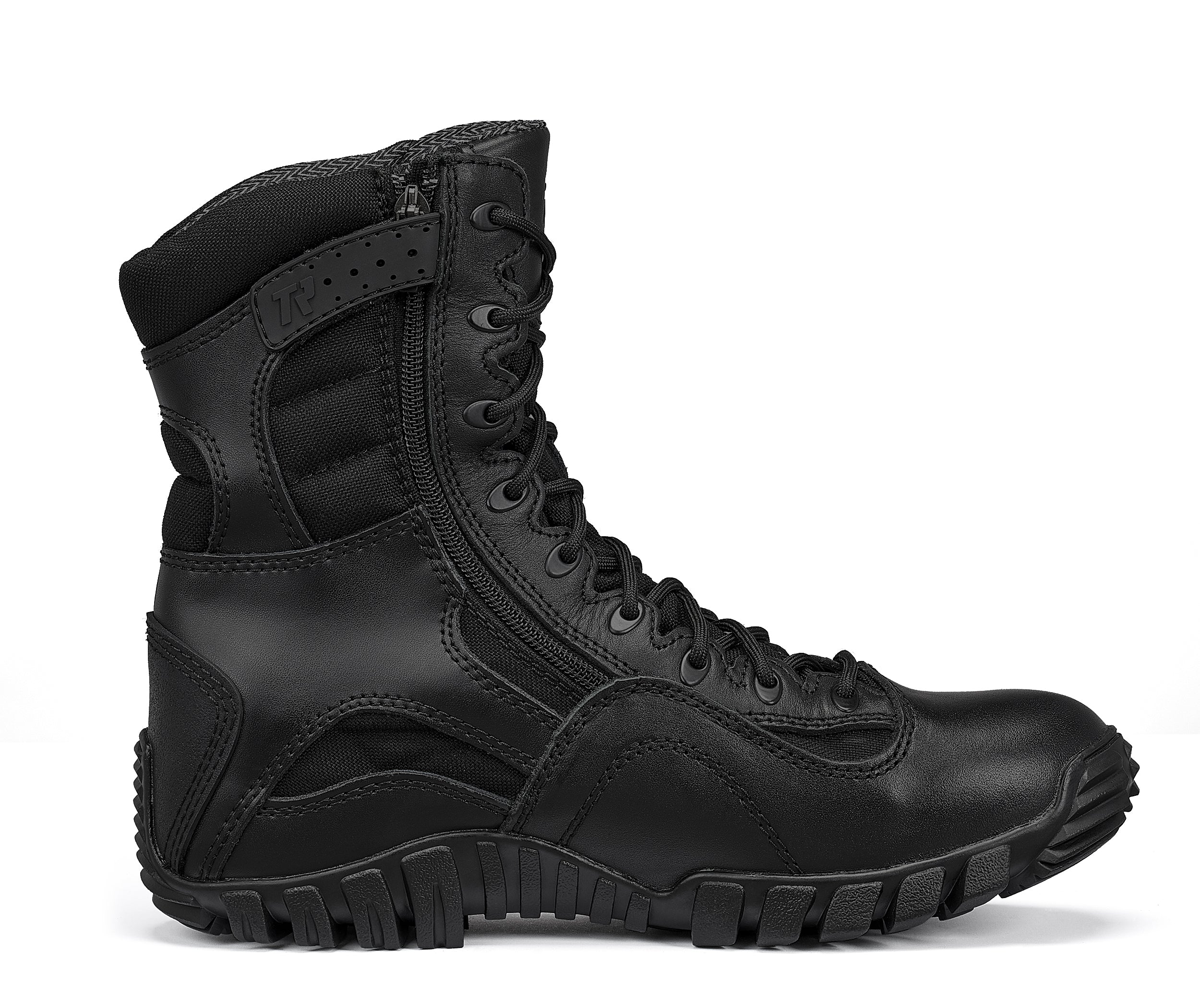 Belleville, Men's, 8", KHYBER, TR960ZWP, Waterproof Lightweight Side-Zip Tactical Boot, Black, 4, Regular, TR960ZWP 040R