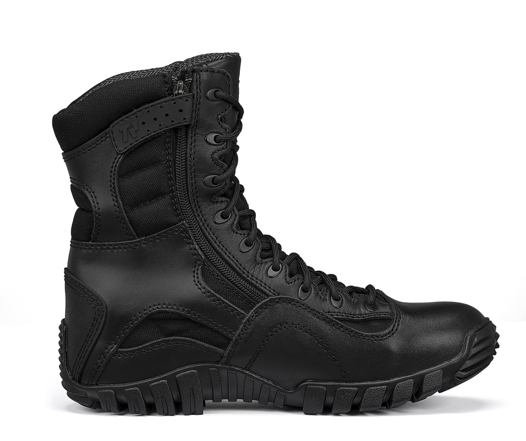 Belleville, Men's, 8", KHYBER, TR960ZWP, Waterproof Lightweight Side-Zip Tactical Boot, Black, 4, Regular, TR960ZWP 040R