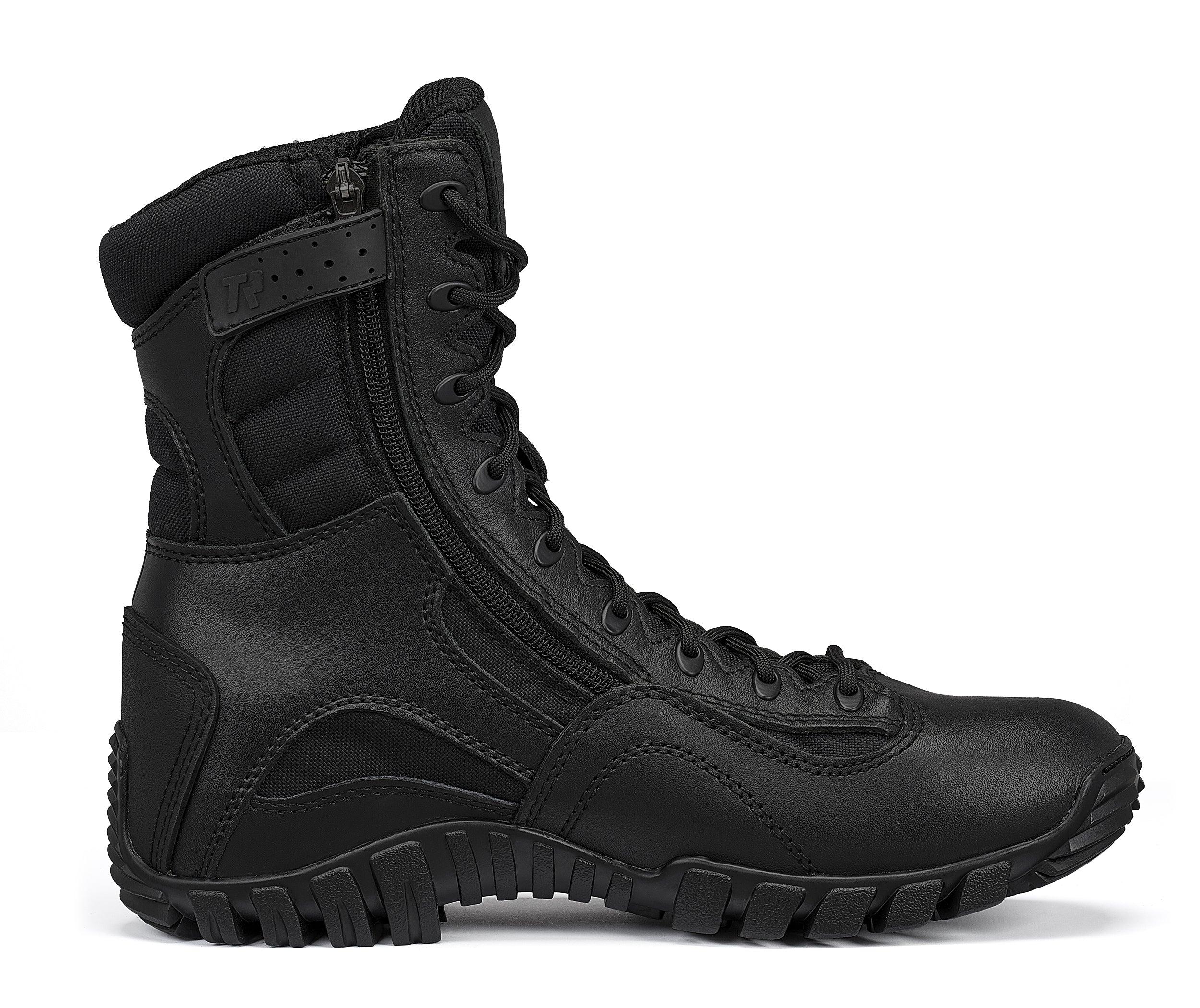 Belleville, Men's, 8", KHYBER, TR960Z, Hot Weather Lightweight Side-Zip Tactical Boot, Black, 4, Regular, TR960Z 040R