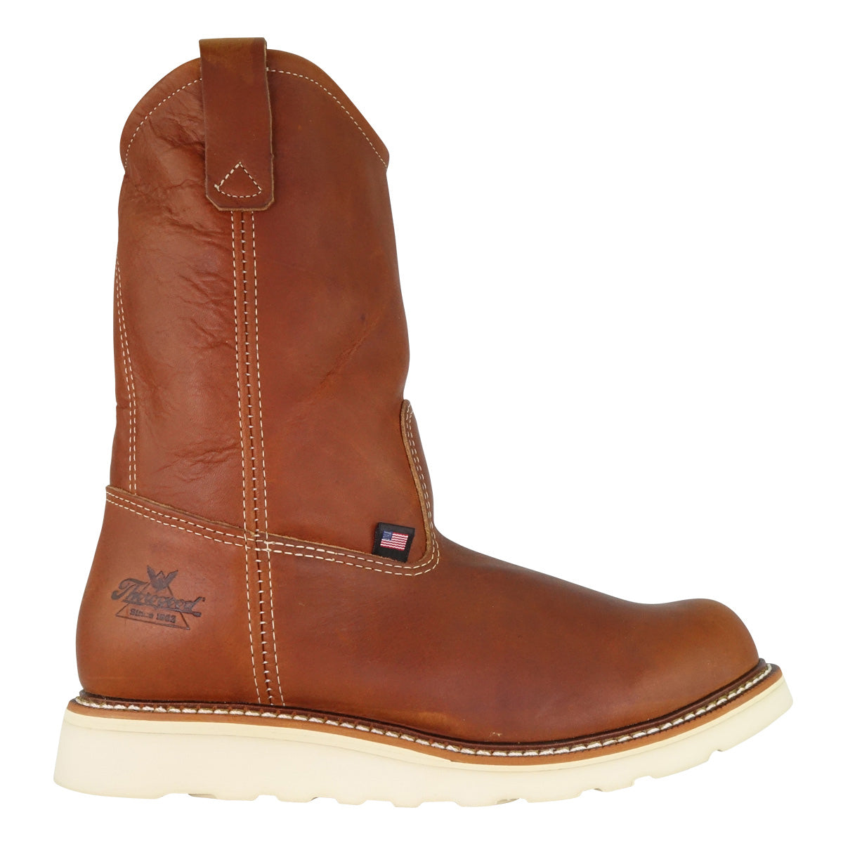 THOROGOOD AMERICAN HERITAGE – 11″ TOBACCO PULL-ON WELLINGTON – MAXWEAR WEDGE™WORK BOOTS 814-4208