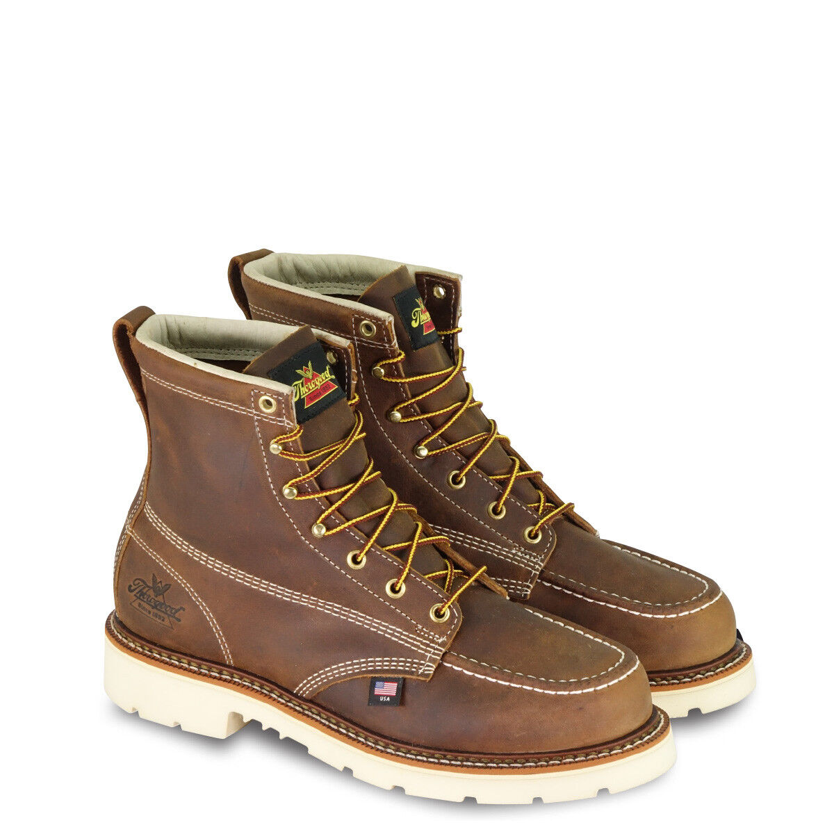 Thorogood American Heritage – 6″ Trail Crazyhorse Safety Toe – Moc Toe MAXWEAR 90™ Work Boots 804-4375