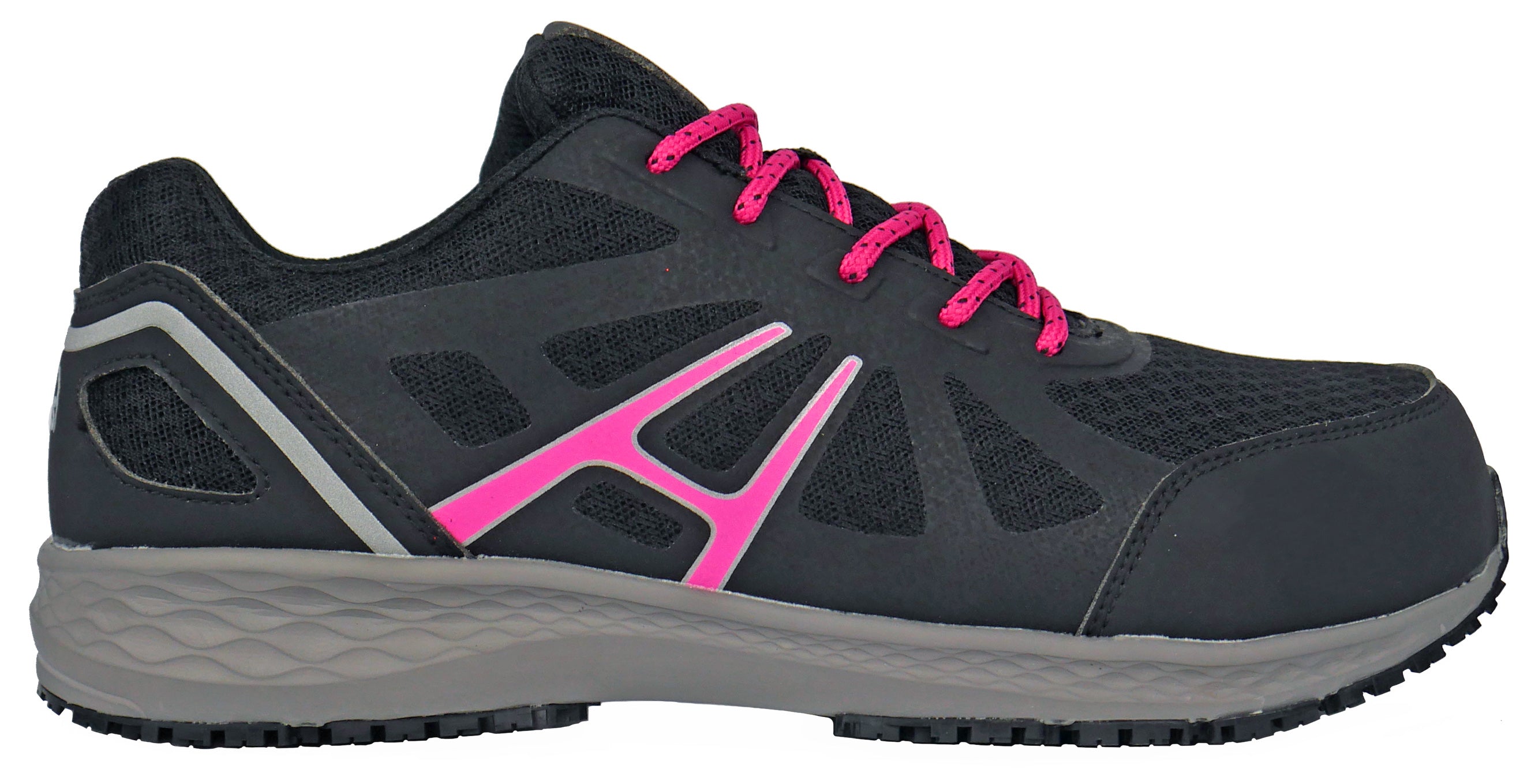 Hoss WOMEN'S Athletic Express Black Fuchsia Work Shoes 24533