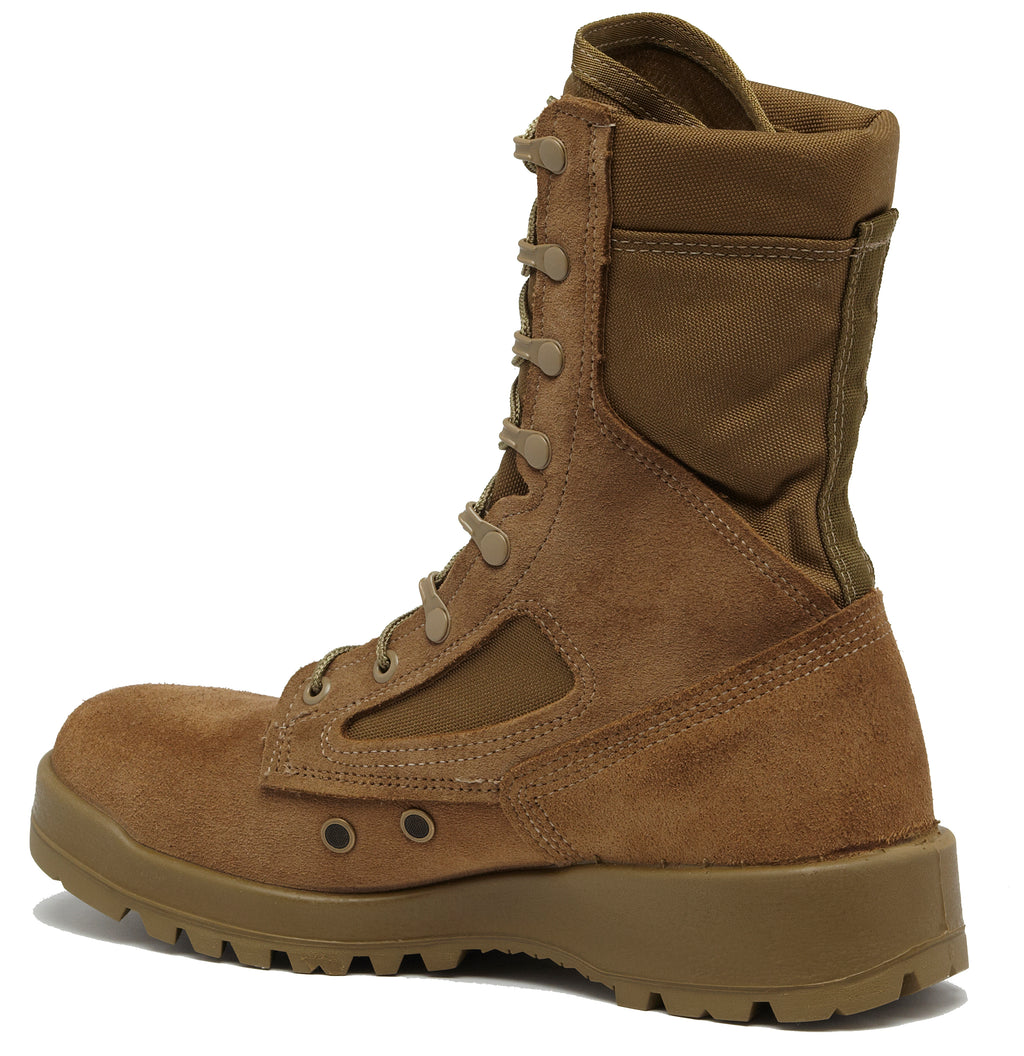 Belleville, Men's, 8", 550ST, USMC Hot Weather Steel Safety Toe Boot, EGA, Coyote, 3, Regular, 550ST 030R