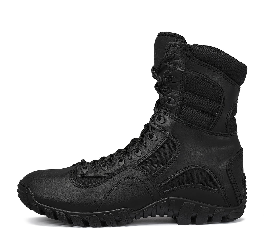 Belleville, Men's, 8", KHYBER, TR960Z, Hot Weather Lightweight Side-Zip Tactical Boot, Black, 4, Regular, TR960Z 040R