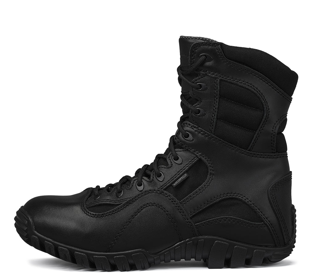 Belleville, Men's, 8", KHYBER, TR960ZWP, Waterproof Lightweight Side-Zip Tactical Boot, Black, 4, Regular, TR960ZWP 040R