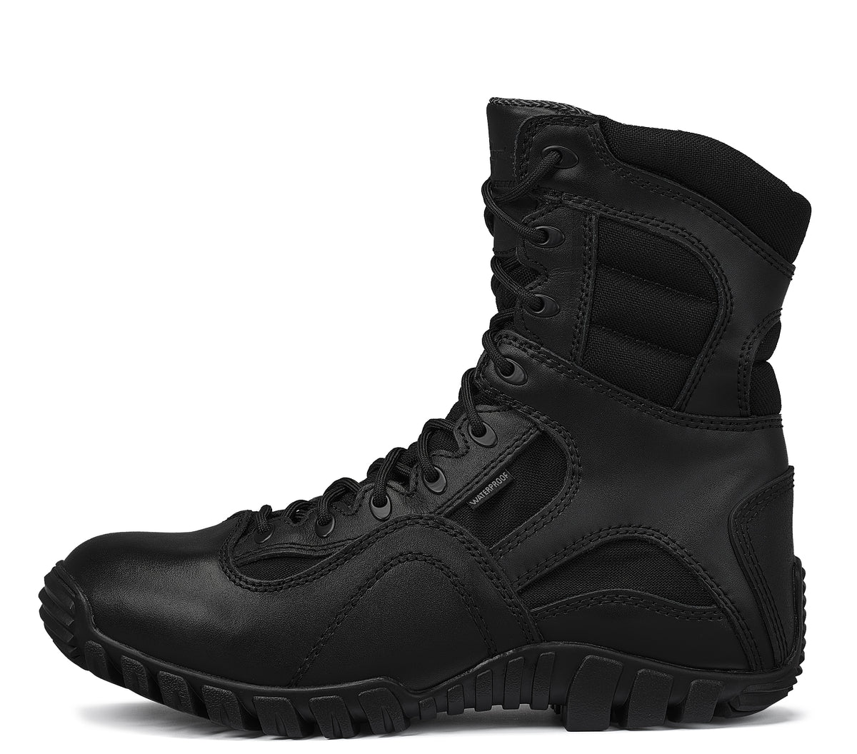 Belleville, Men's, 8", KHYBER, TR960ZWP, Waterproof Lightweight Side-Zip Tactical Boot, Black, 4, Regular, TR960ZWP 040R