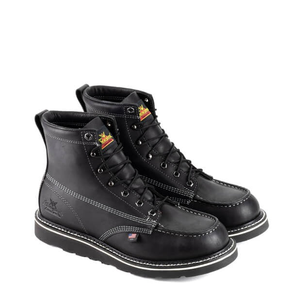 THOROGOOD AMERICAN HERITAGE MIDNIGHT SERIES 6″ BLACK MOC TOE 814-6206