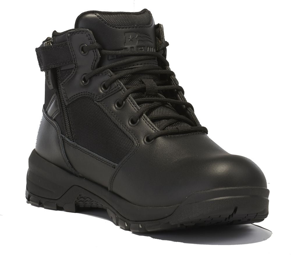 Belleville, Men's, 5", SPEAR POINT, BV915Z, Hot Weather Lightweight Side-Zip Tactical Boot, Black, 4, Regular, BV915Z 040R