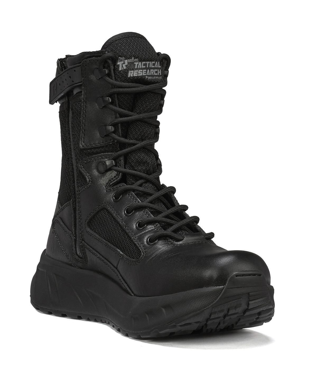 Belleville, Men's, 8", FATT MAXX™, MAXX8Z, Maximalist Side-Zip Tactical Boot, Black, 4, Regular, MAXX8Z 040R