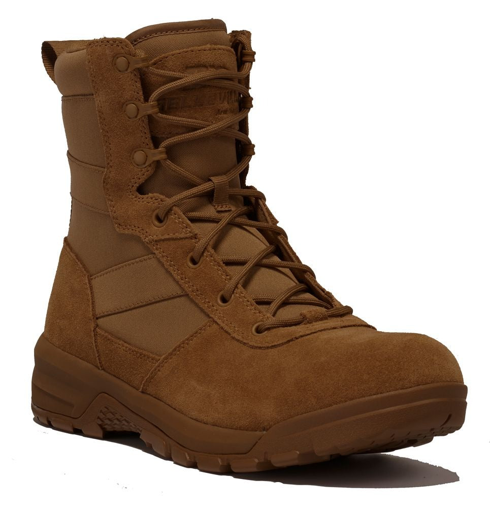 Belleville, Men's, 8", SPEAR POINT, BV518, Lightweight Hot Weather Tactical Boot, Coyote, 4, Regular, BV518 040R
