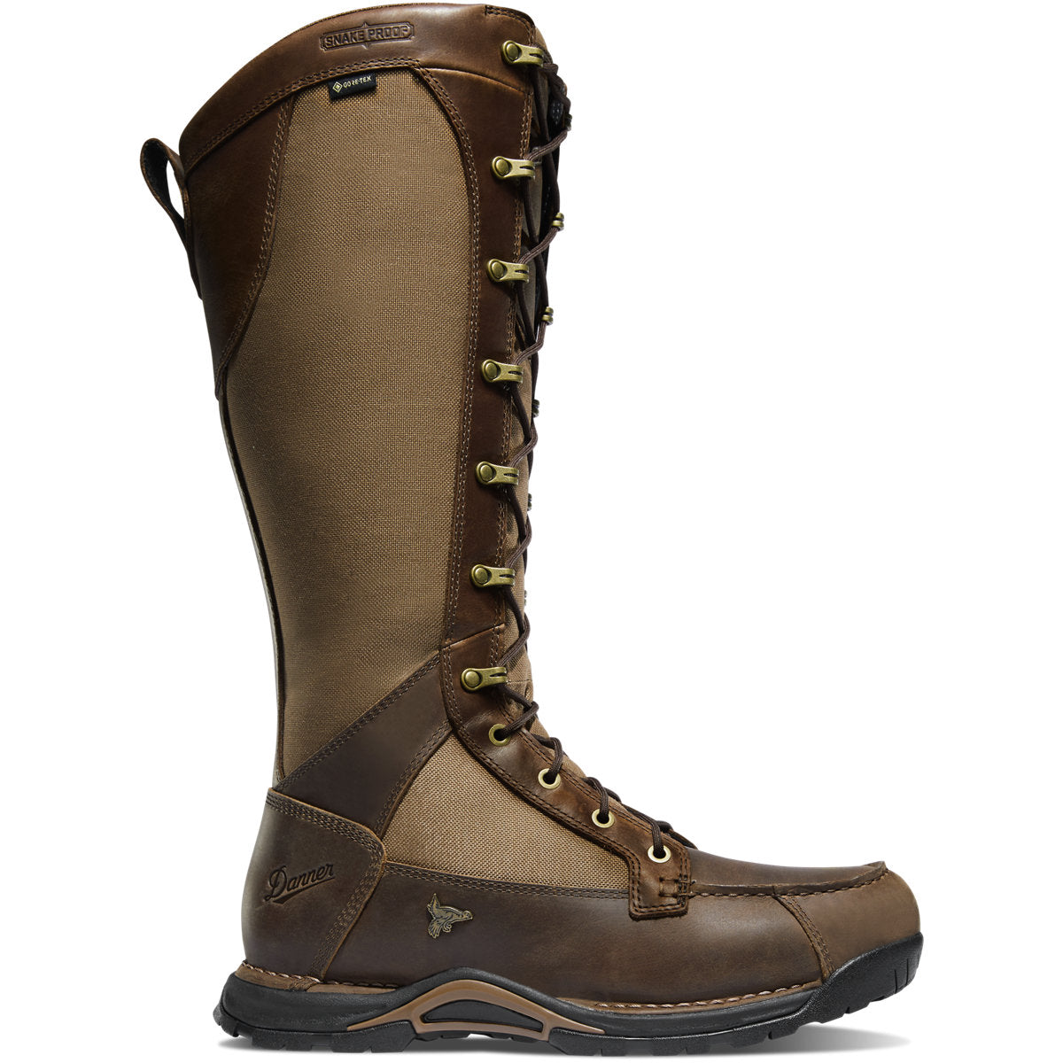 Men's Sharptail Snake Boot Side-Zip 17" Brown