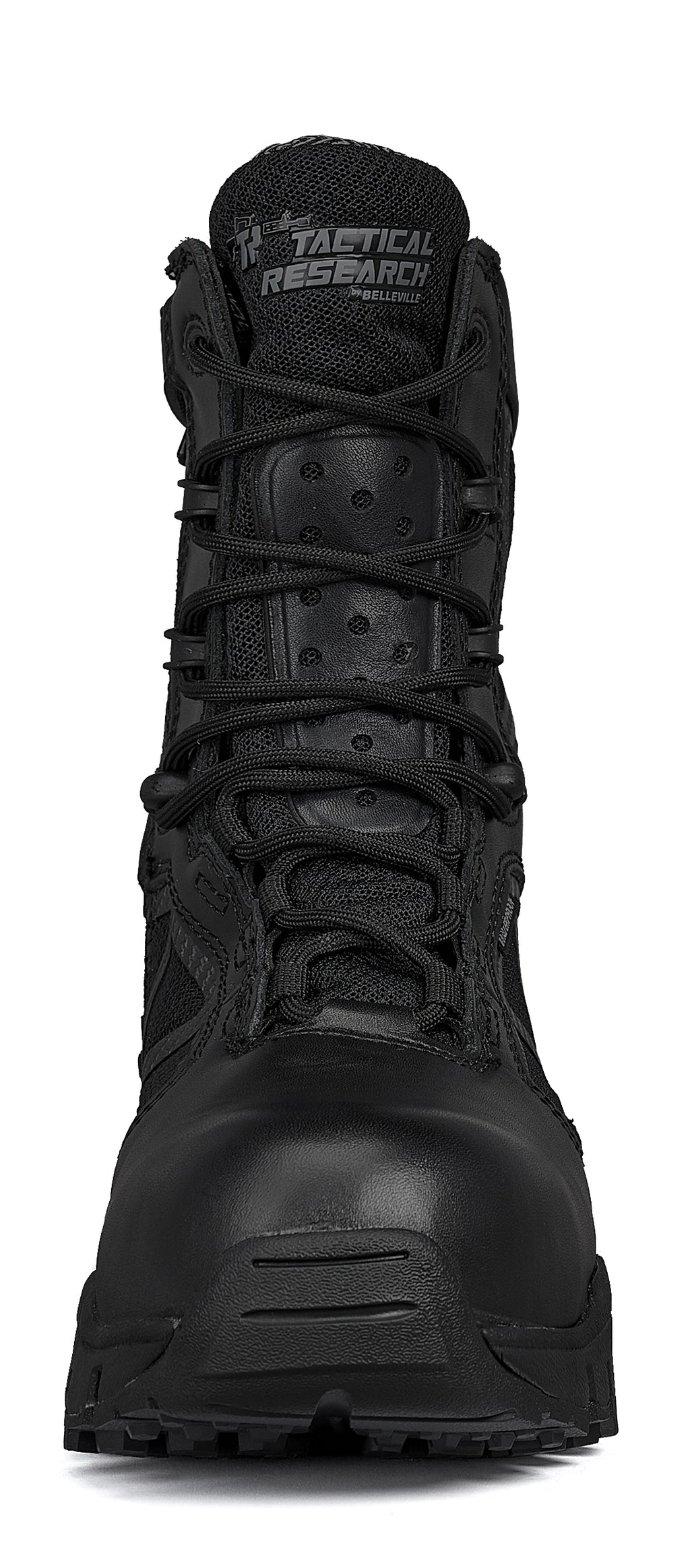 Belleville, Men's, 8", CHROME, TR998ZWPCT, Waterproof Composite Safety Toe Side-Zip Boot, Black, 4, Regular, TR998ZWPCT 040R