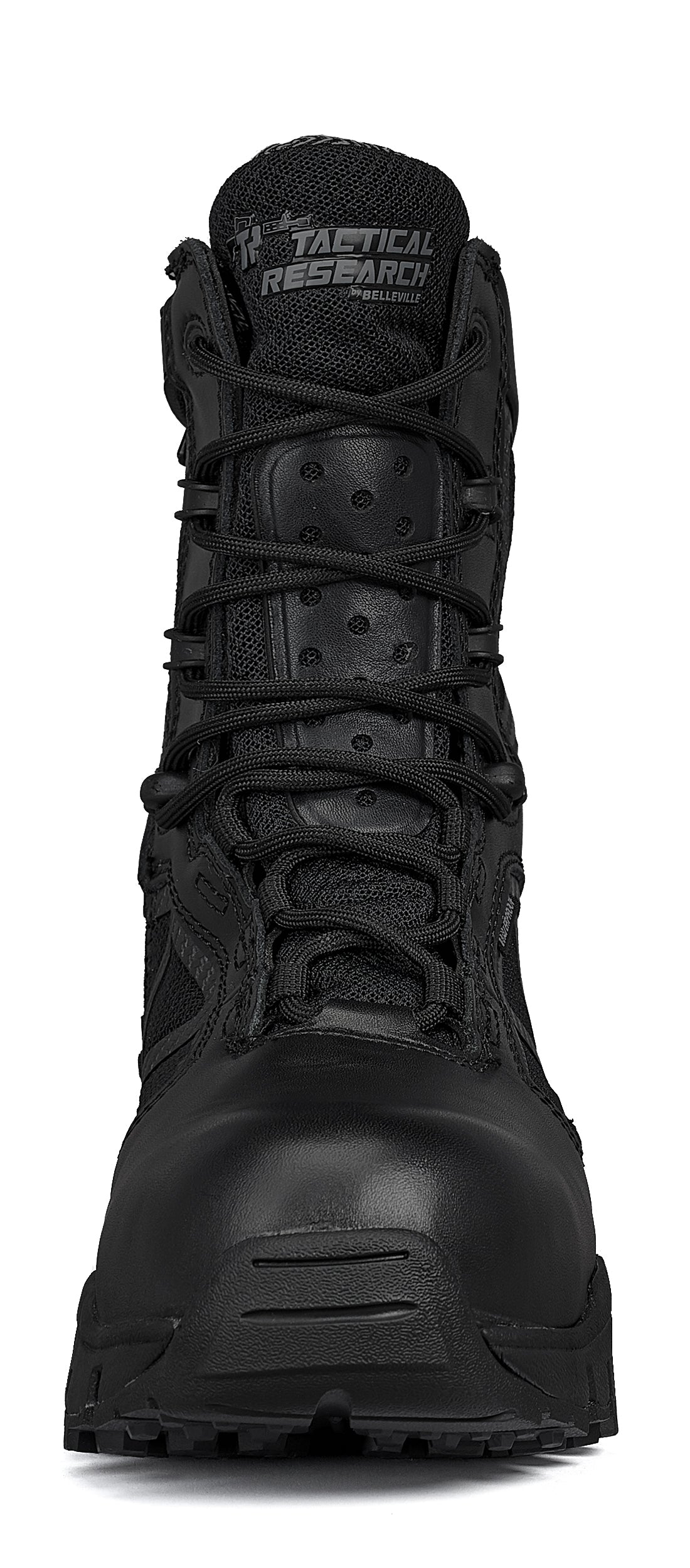 Belleville, Men's, 8", CHROME, TR998ZWPCT, Waterproof Composite Safety Toe Side-Zip Boot, Black, 4, Regular, TR998ZWPCT 040R