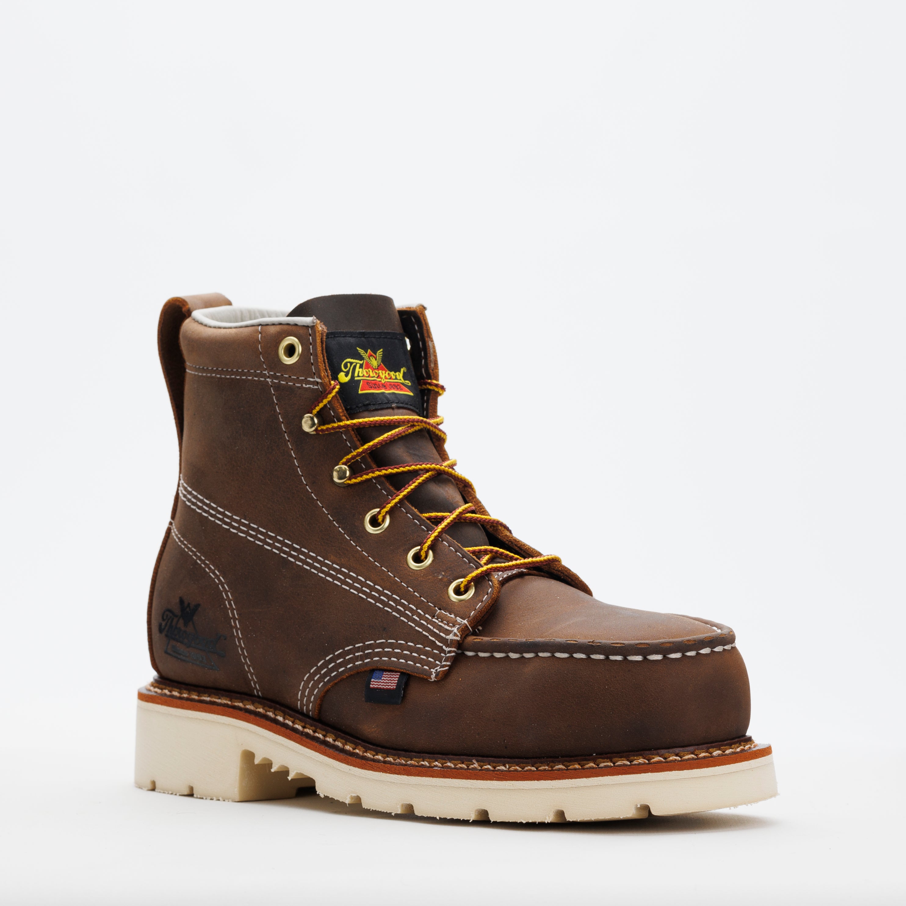 Thorogood WOMEN'S American Heritage 6″ Trail Crazy Horse Safety Toe Moc Toe MAXWEAR 90™ Boots 504-4375