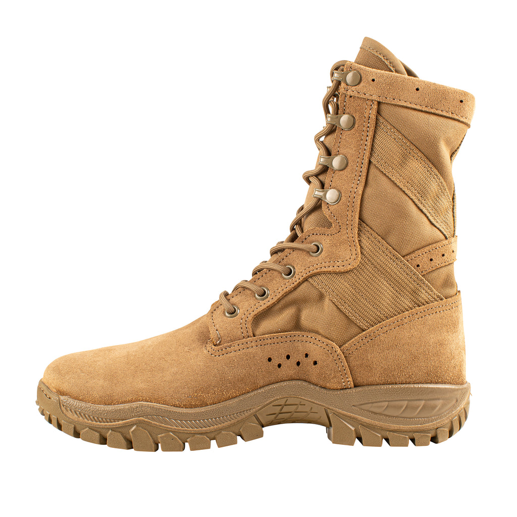 Belleville, Men's, 8", 520MOTO, USMC Ultra Light Assault Boot Boot, EGA, Coyote, Regular, 4, 520MOTO 040R