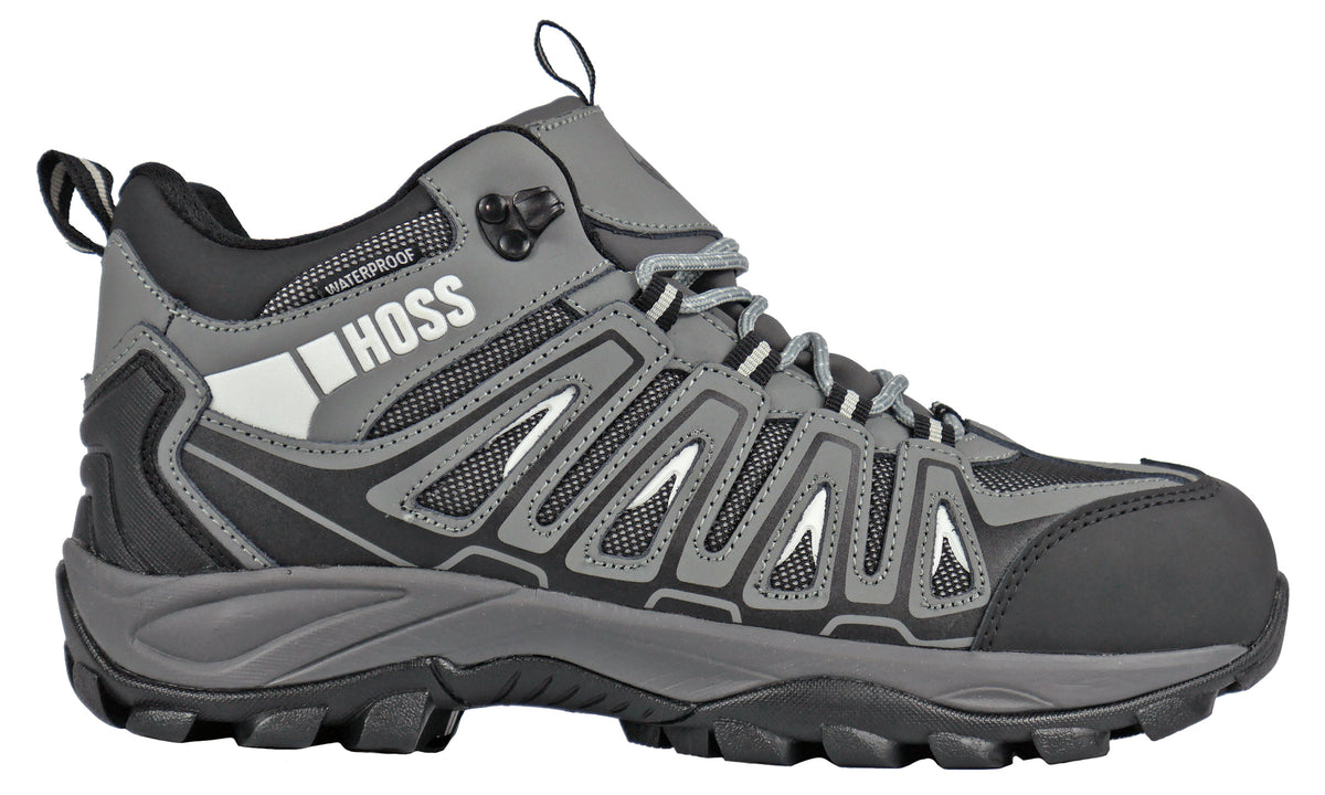 HOSS TRAIL GREY WORK SHOES BOOTS 53023