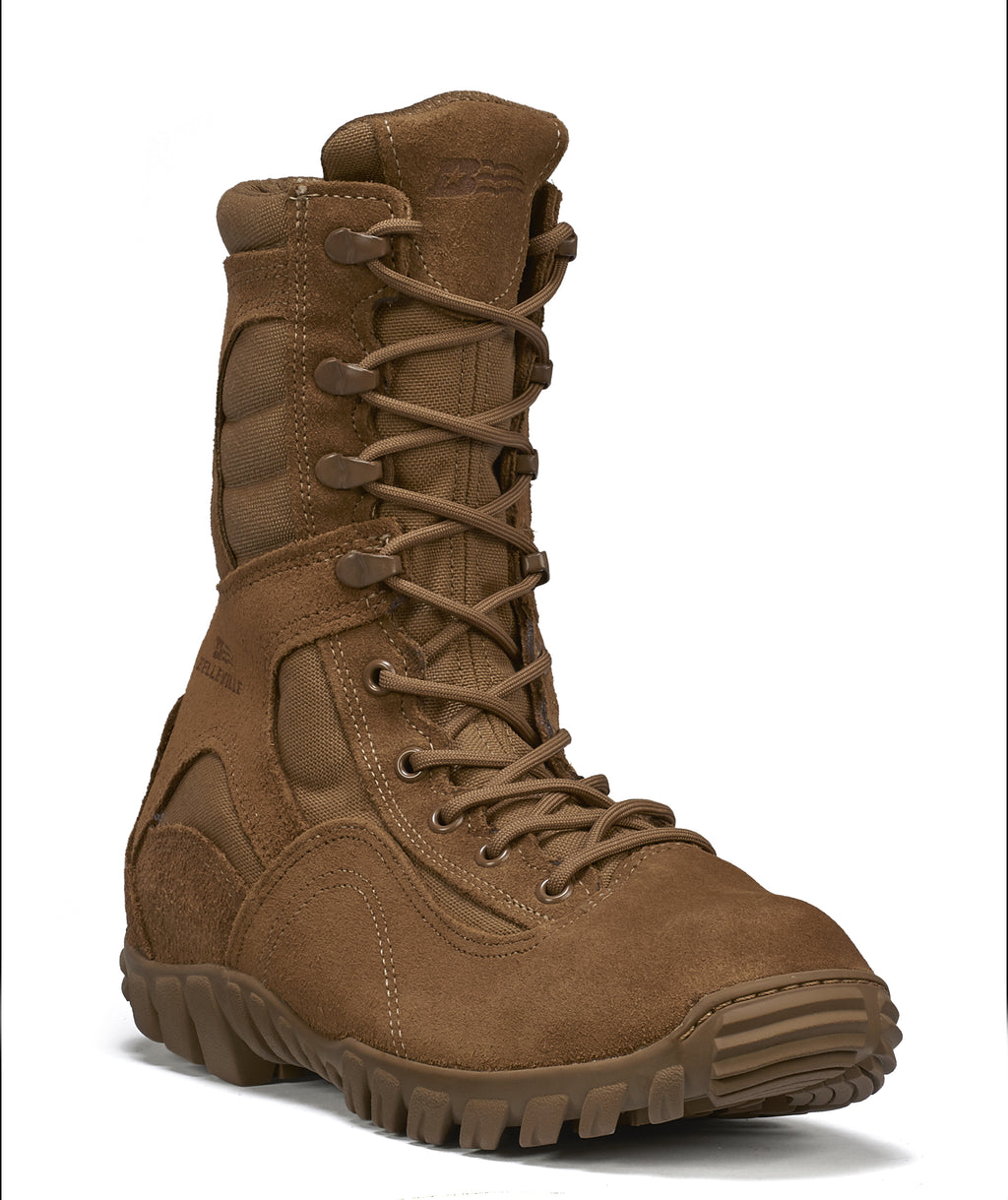 Belleville, Men's, 8", SABRE, 533ST, U.S. Navy Certified Hot Weather Hybrid Steel Safety Toe Assault Boot, Coyote, 4, Regular, 533ST 040R