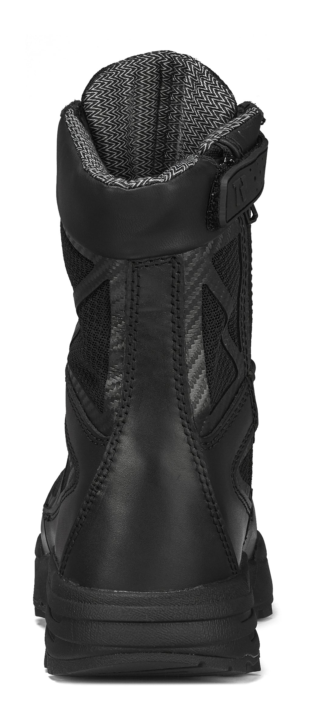 Belleville, Men's, 8", CHROME, TR998ZWPCT, Waterproof Composite Safety Toe Side-Zip Boot, Black, 4, Regular, TR998ZWPCT 040R