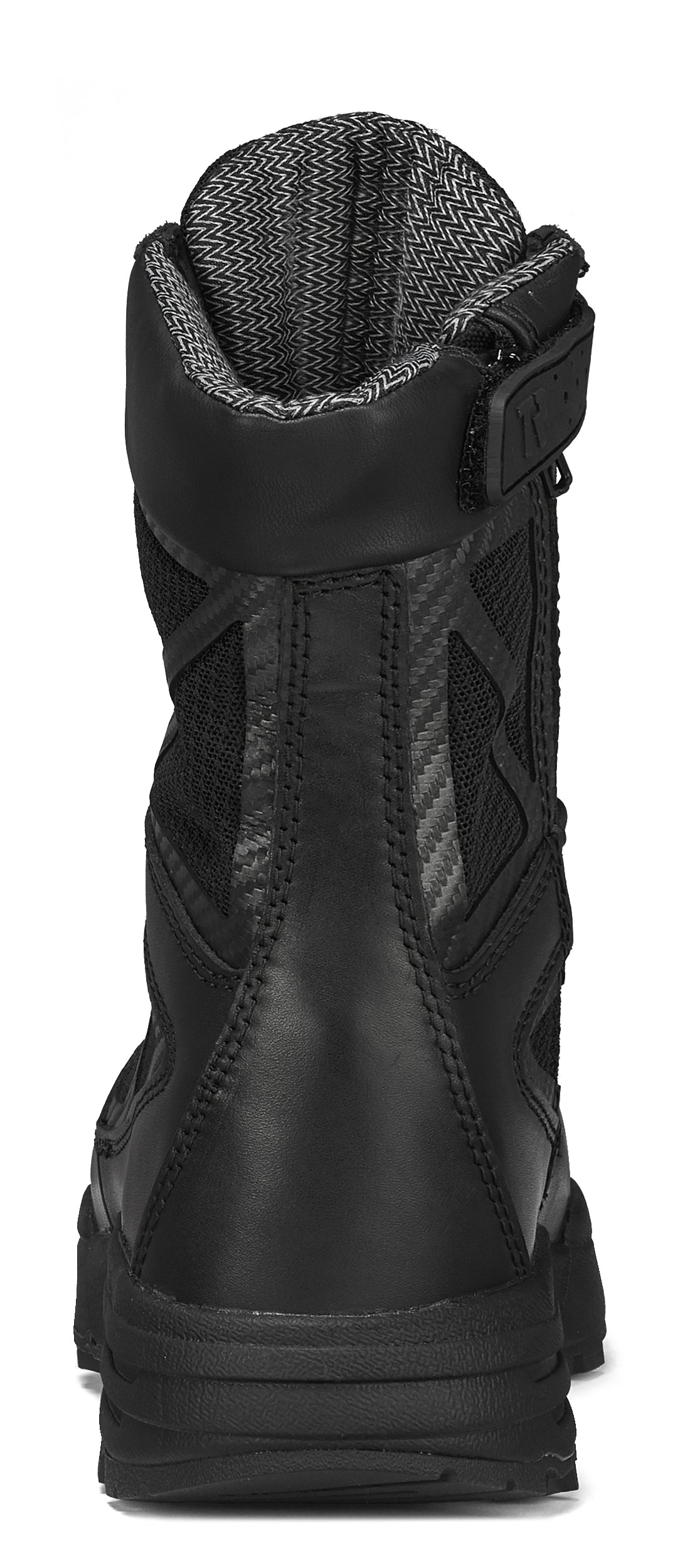 Belleville, Men's, 8", CHROME, TR998ZWPCT, Waterproof Composite Safety Toe Side-Zip Boot, Black, 4, Regular, TR998ZWPCT 040R