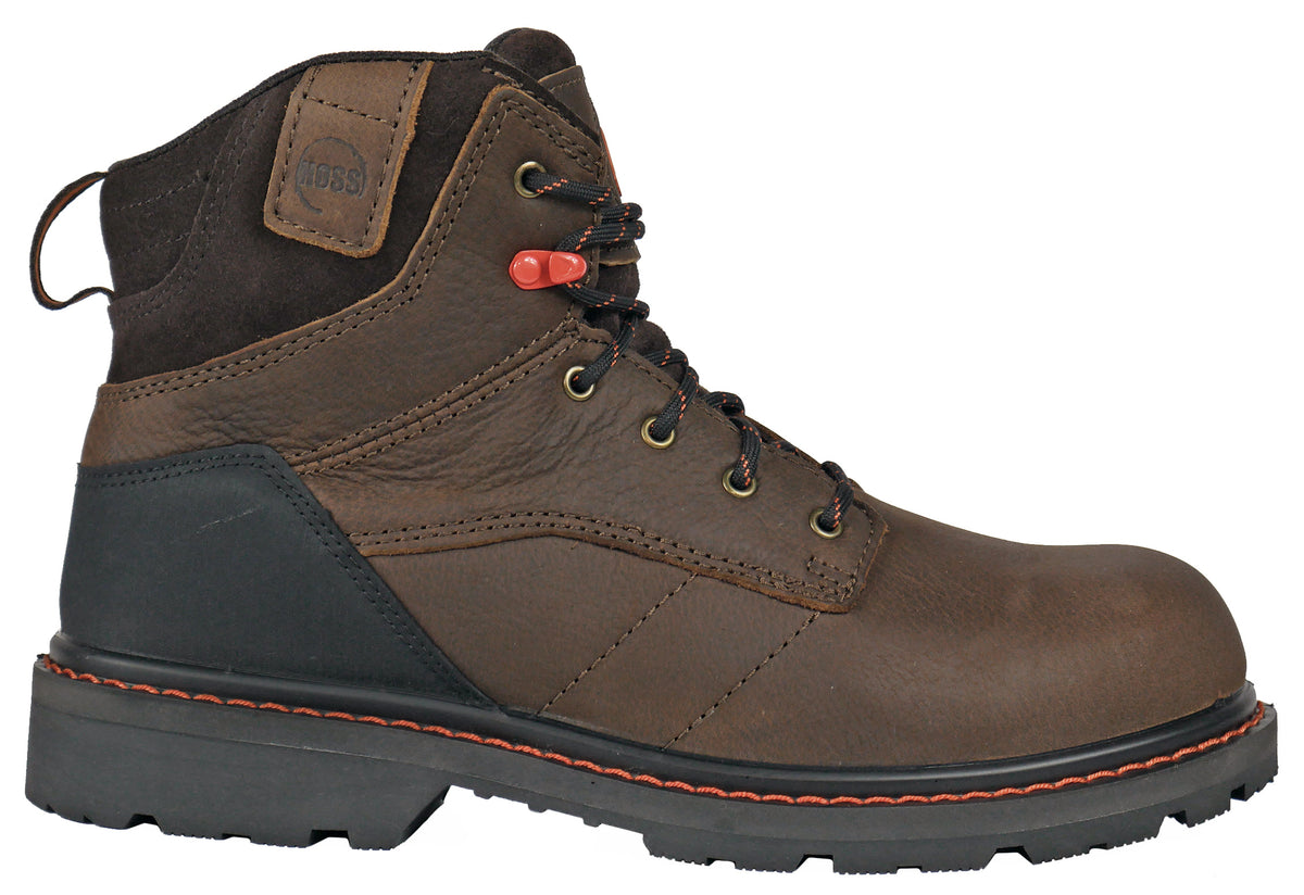 HOSS CARSON BROWN SOFT TOE MEN'S SHOES BOOTS 60414
