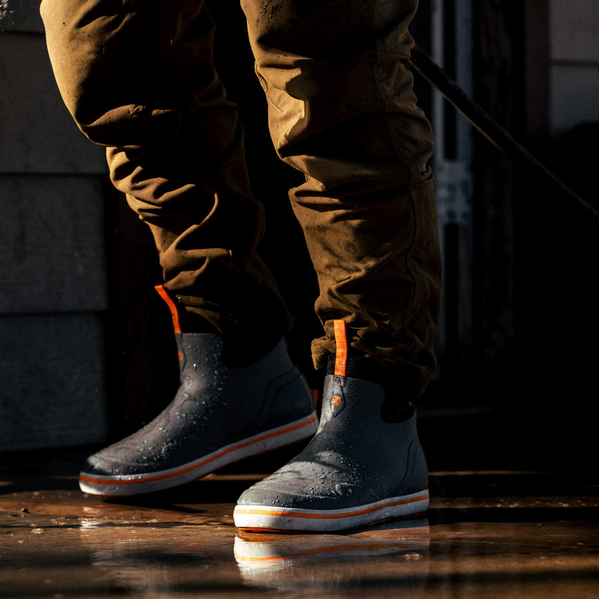 Men's Alpha Deck Boot 6" Gray/Orange