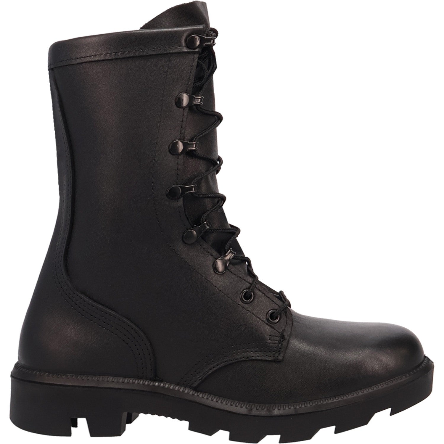 Mcrae Black Leather Combat Vibram® Panama Outsole Boots 6289