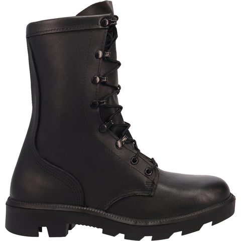 Mcrae Black Leather Combat Vibram® Panama Outsole Boots 6289