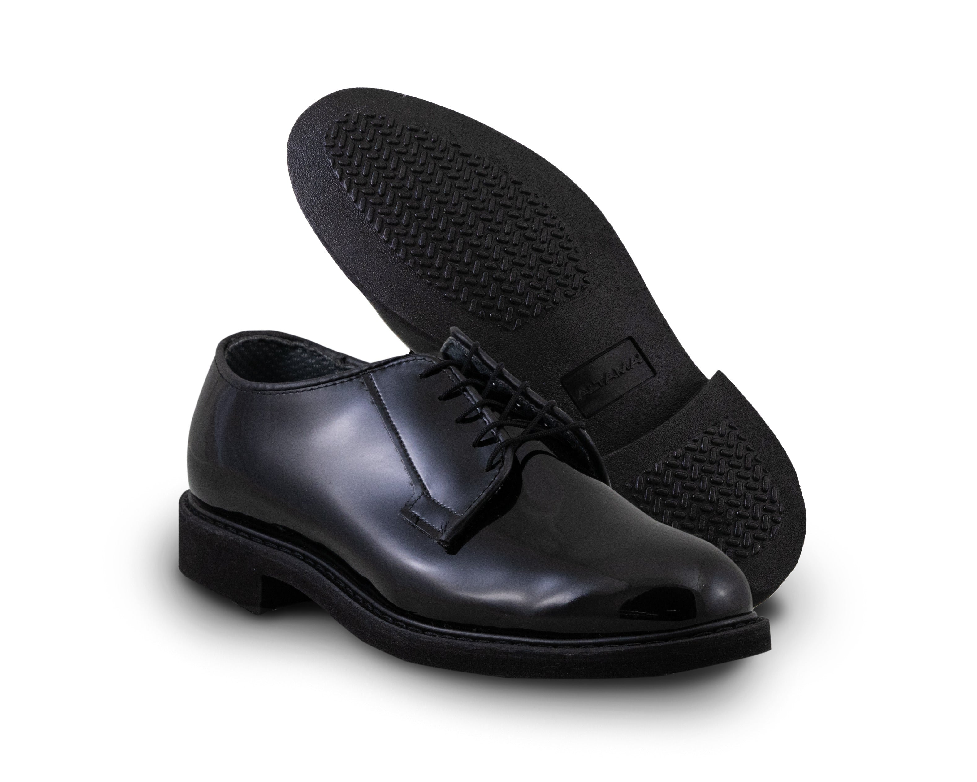 Altama Usn High Gloss Black Dress Oxford Shoes / Black 629201