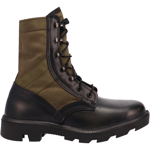 Mcrae Hot Weather Black Leather/olive Drab Cotton Vibram® Panama Boots 7289