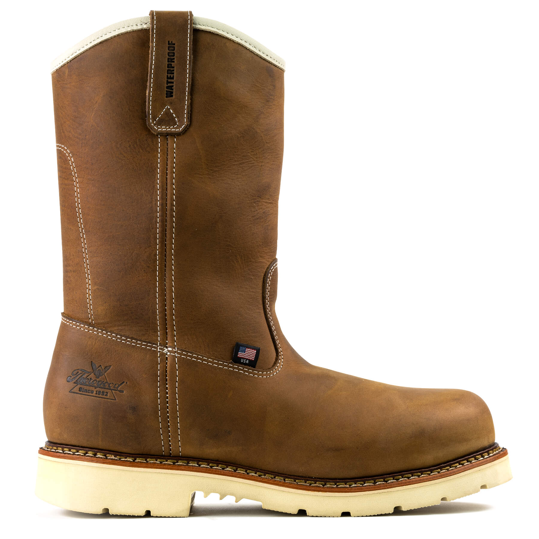 Thorogood 11" American Heritage Steel-Toe Wellington Pull-On Work Boots 804-3320