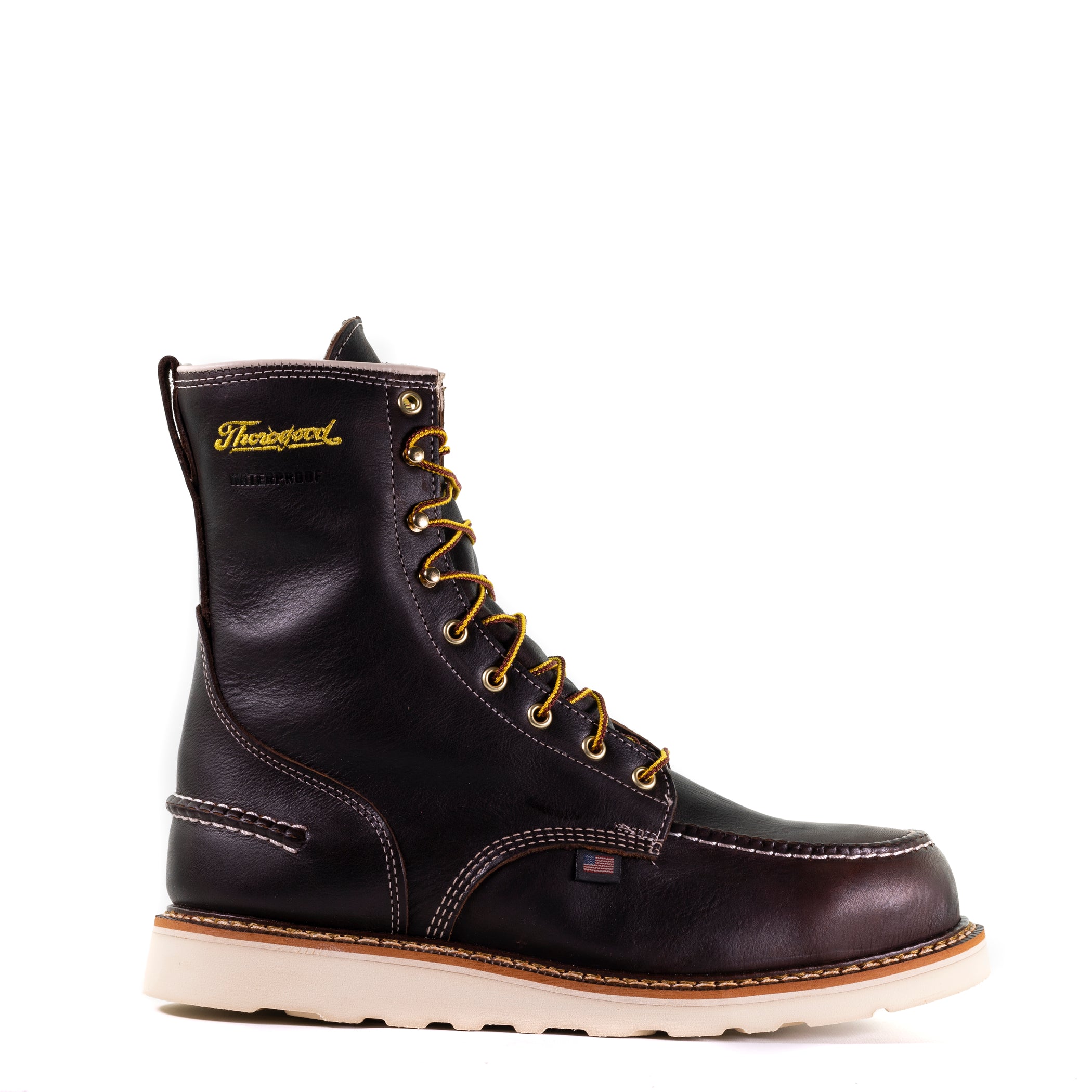 Thorogood 8" Moc Toe Steel-Toe Waterproof Usa-Made Work Boots 804-3800