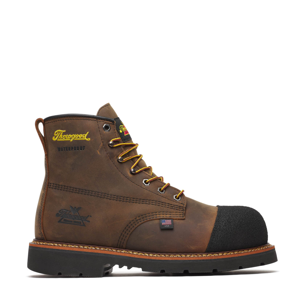 THOROGOOD HAMMERHEAD 6″ CRAZY HORSE NANO TOE BLACK MAXWEAR 90 BOOT 804-4137