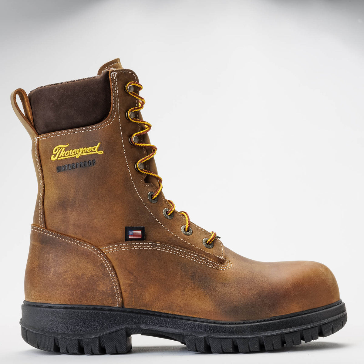 THOROGOOD GENESIS SERIES 8″ CHESTNUT NANO SAFETY TOE WATERPROOF BOOT 804-4249