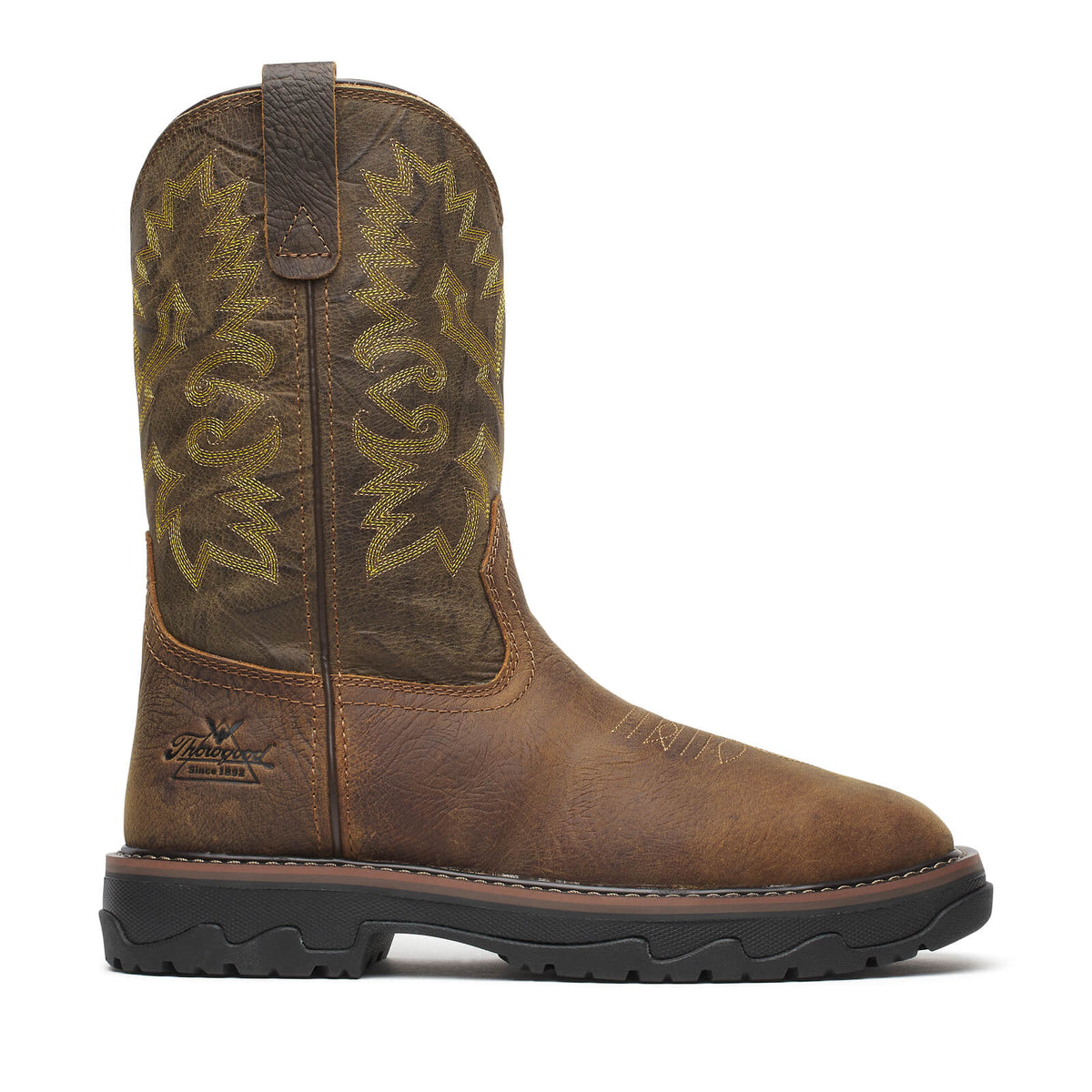 THOROGOOD BUFFALO RIDGE WP 11″ BROWN/SAGE NANO SQ TOE BOOTS 804-4342