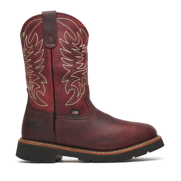 Thorogood Western Work Waterproof Chili/crimson 11″ Boots 814-4322