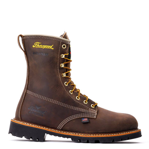 THOROGOOD AMERICAN LEGACY WATERPROOF 400G INSULATED 8” CRAZYHORSE BOOTS 814-4520
