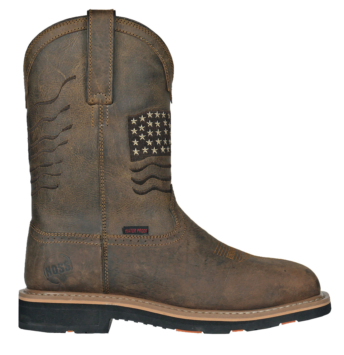 HOSS RUSHMORE BROWN COMPOSITE TOE MEN'S SHOES BOOTS 92065