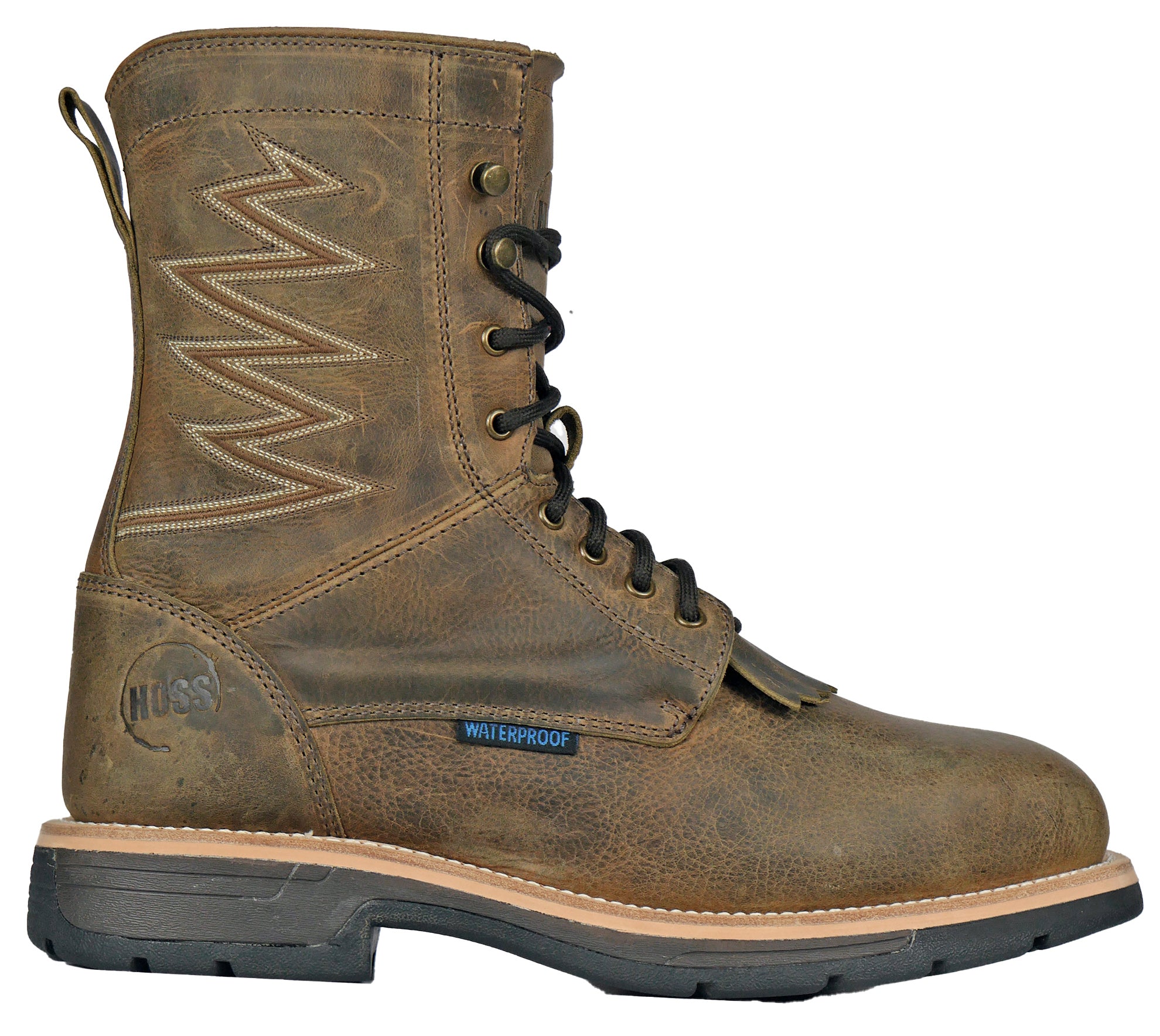Hoss Brisbee Lacer Distressed / Brown MEN'S Shoes Boots 94062