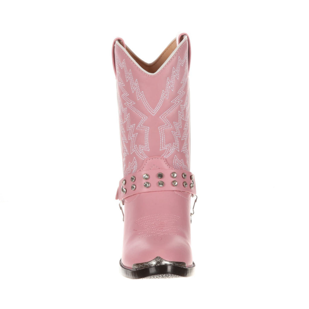 Lil' Durango® Big Kid Pink Rhinestone Western Boot