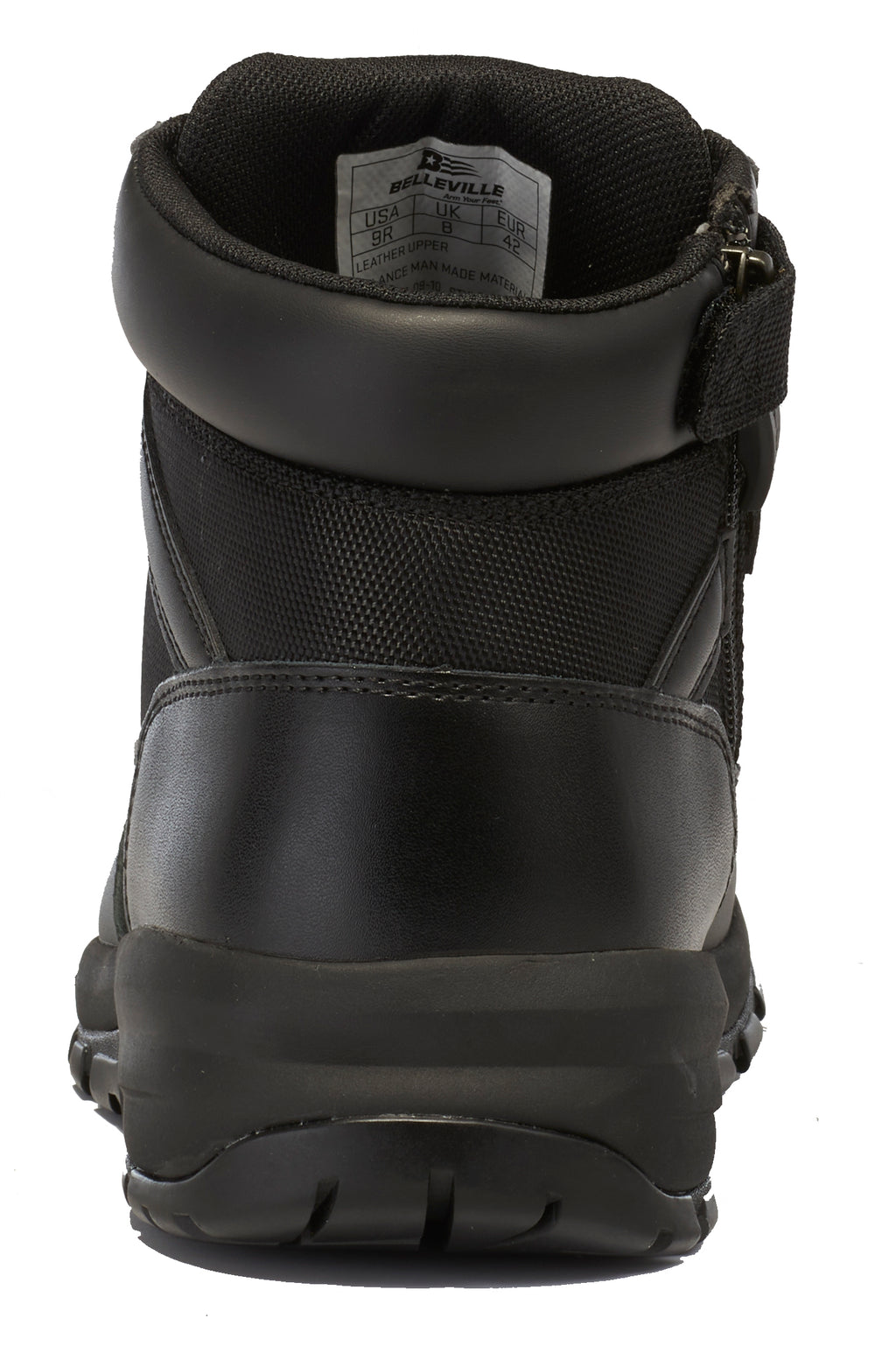 Belleville, Men's, 5", SPEAR POINT, BV915ZWP, Lightweight Side-Zip Waterproof Tactical Boot, Black, 4, Regular, BV915ZWP 040R