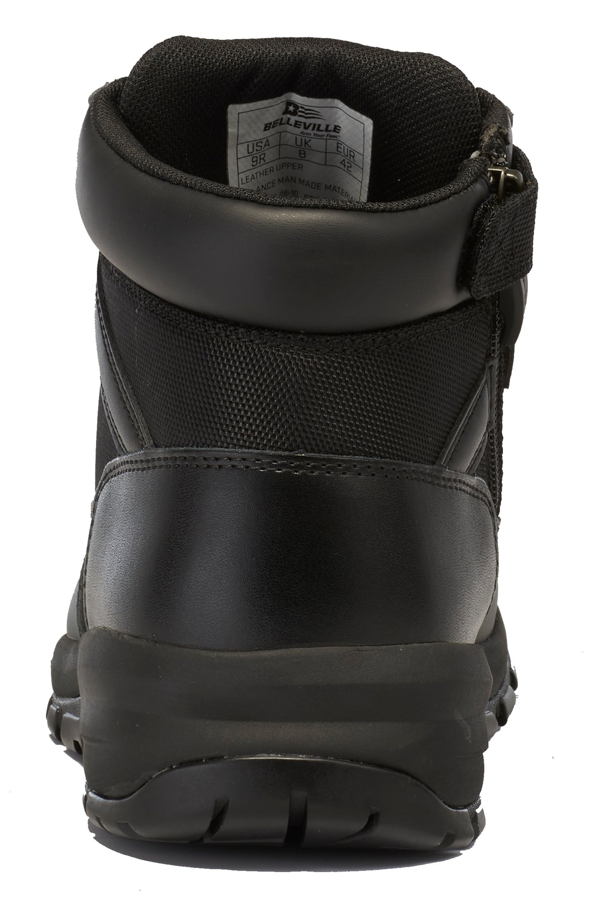 Belleville, Men's, 5", SPEAR POINT, BV915ZWP, Lightweight Side-Zip Waterproof Tactical Boot, Black, 4, Regular, BV915ZWP 040R