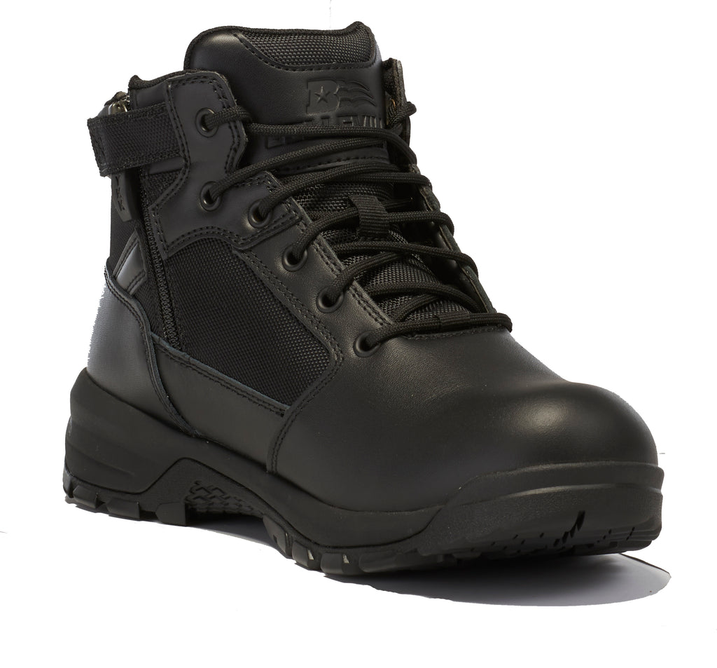Belleville, Men's, 5", SPEAR POINT, BV915ZWP, Lightweight Side-Zip Waterproof Tactical Boot, Black, 4, Regular, BV915ZWP 040R