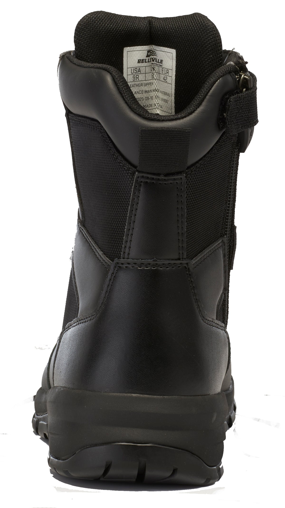 Belleville, Men's, 8", SPEAR POINT, BV918ZWPCT, Waterproof Composite Safety Toe Side-Zip Tactical Boot, Black, 4, Regular, BV918ZWPCT 040R