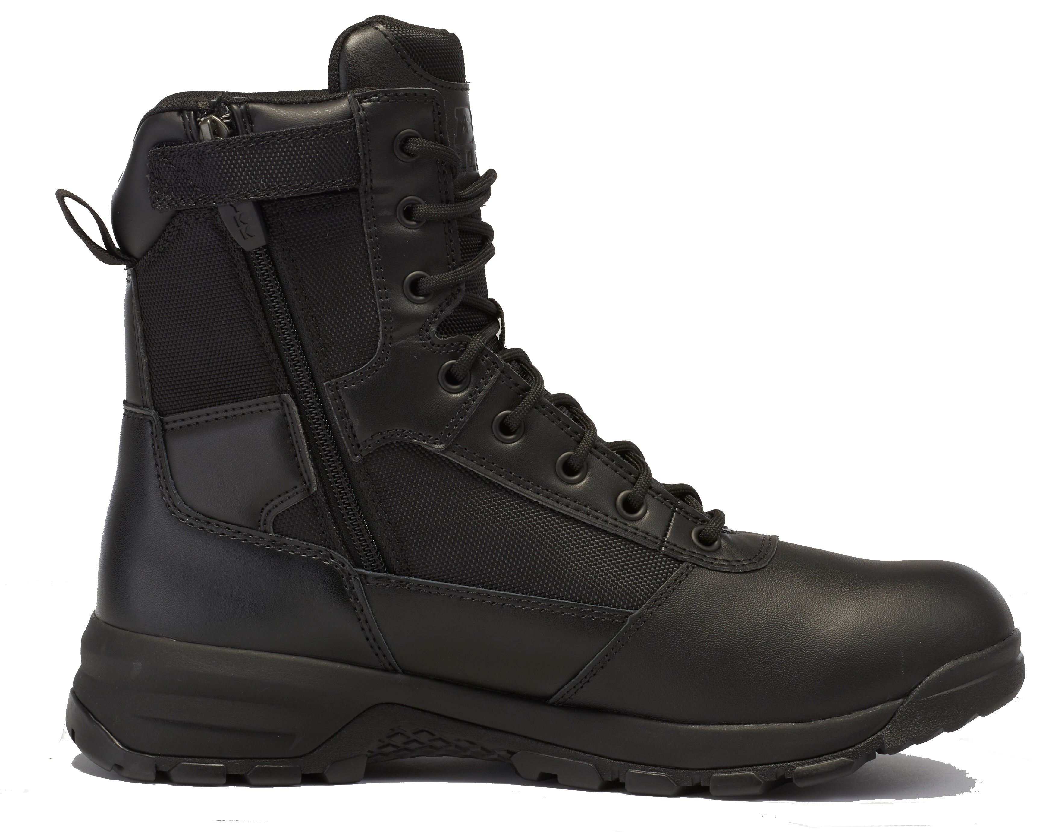 Belleville, Men's, 8", SPEAR POINT, BV918ZWPCT, Waterproof Composite Safety Toe Side-Zip Tactical Boot, Black, 4, Regular, BV918ZWPCT 040R