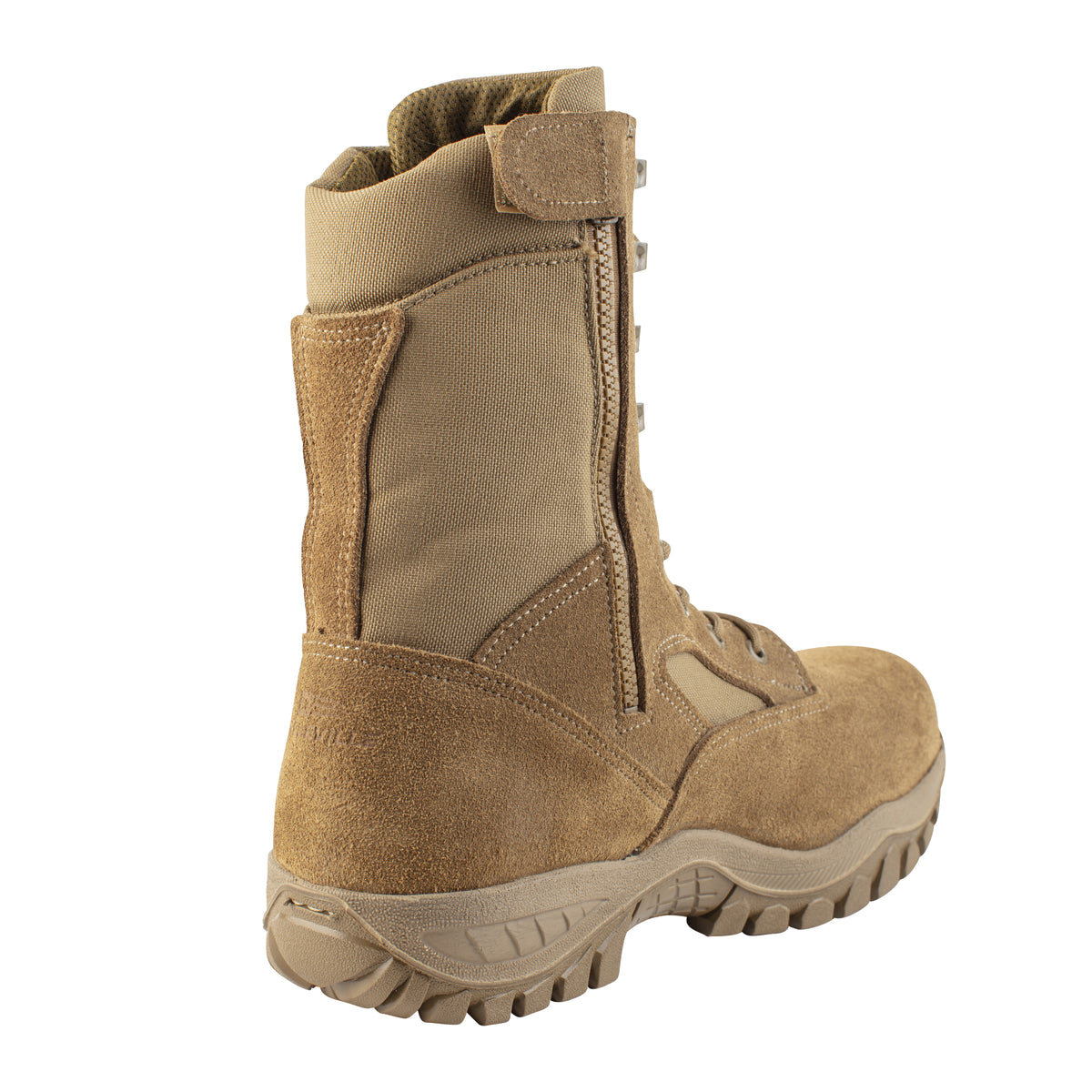 Belleville, Men's, 8", FLYWEIGHT, C312ZCT, Hot Weather Side-Zip Composite Safety Toe Boot, Coyote, 4, Regular, C312ZCT 040R