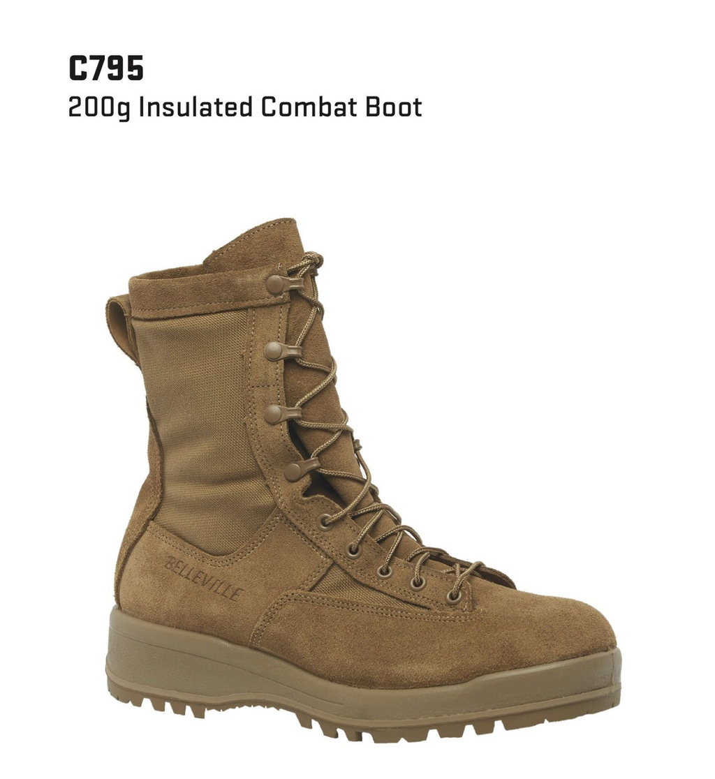 Belleville, Men's, 8", C795, 200g Insulated Waterproof Combat Boot, Coyote, 3, Regular, C795 030R
