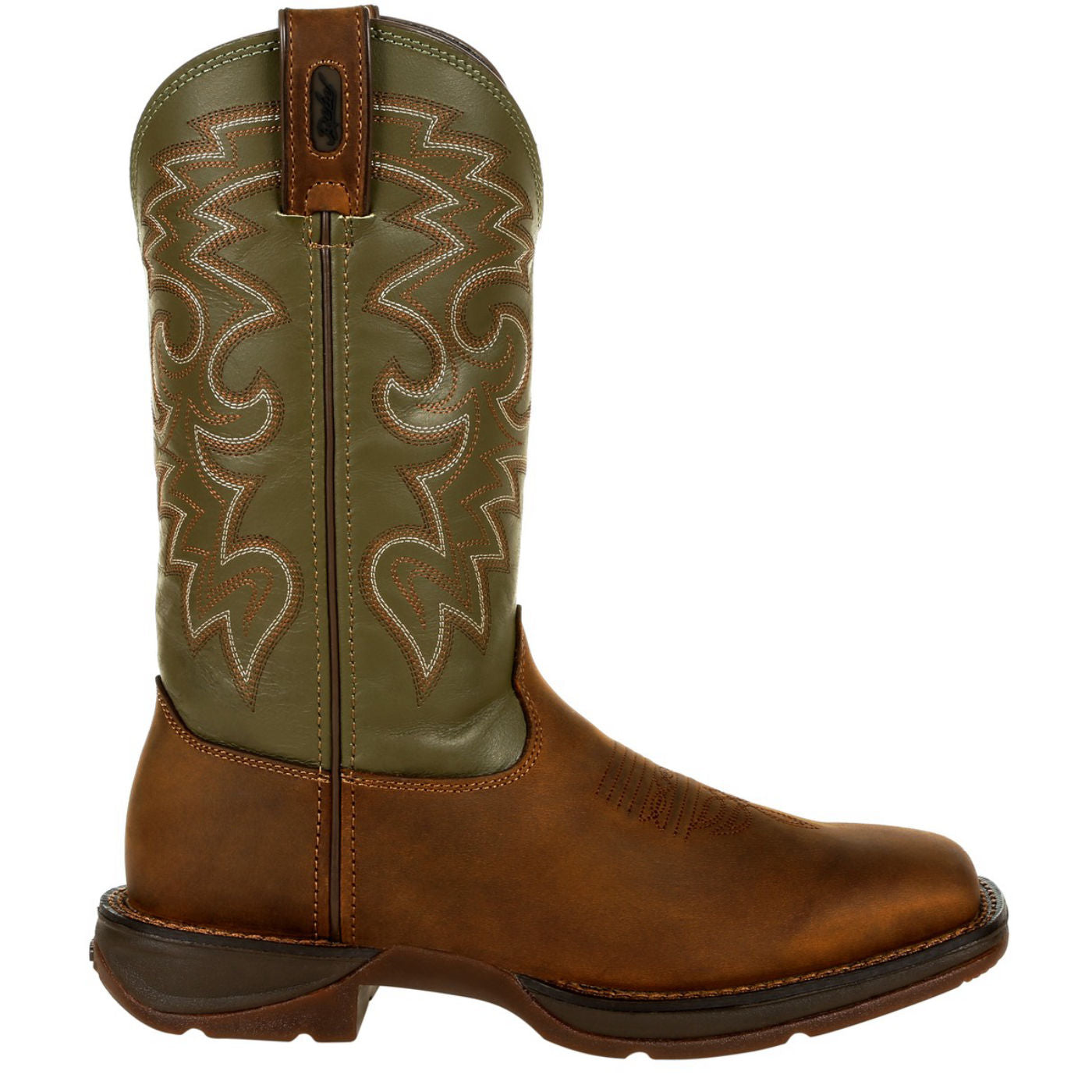 Rebel™ by Durango® Coffee & Cactus Pull-On Western Boot