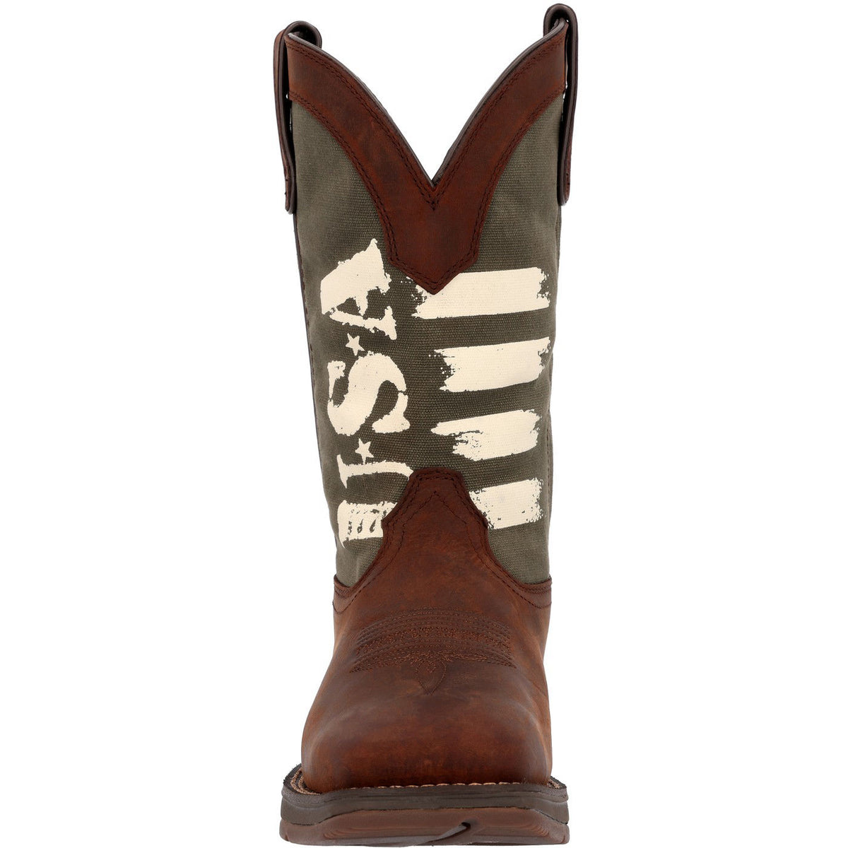 Rebel™ by Durango® Army Green USA Print Western Boot